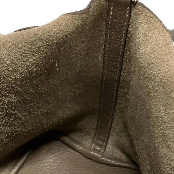 Auth HERMES Picotin PM - Etoupe Taurillon Clemence Square I Handbag - Picture 15 of 16